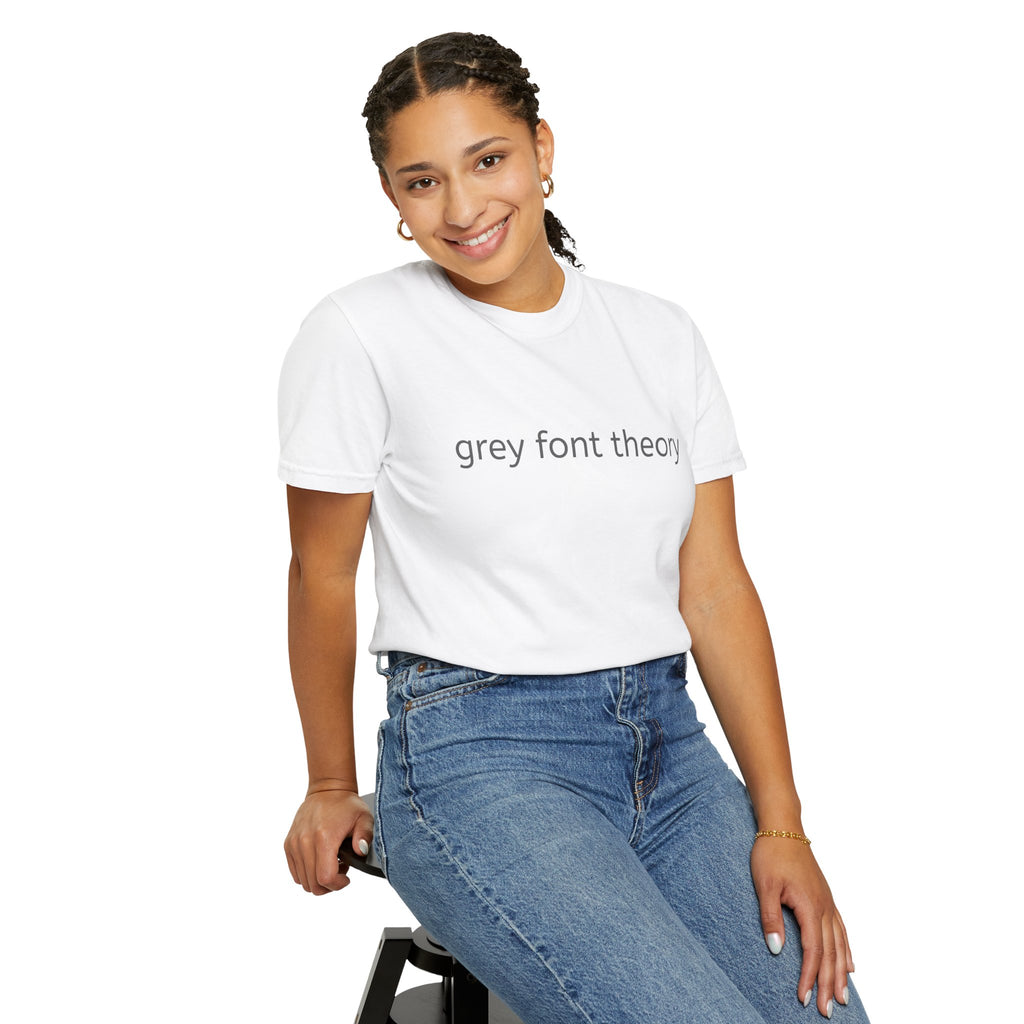 Grey Font Theory T-Shirt - Logo
