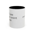 Grey Font Theory Accent Coffee Mug — Minimalist Typography Coffee Cup