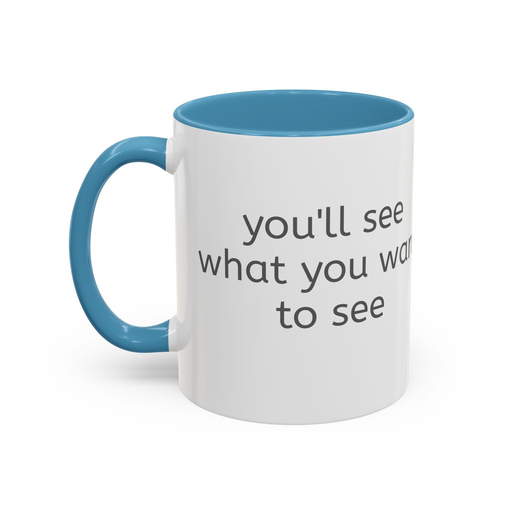 Grey Font Theory Accent Coffee Mug — Minimalist Typography Coffee Cup