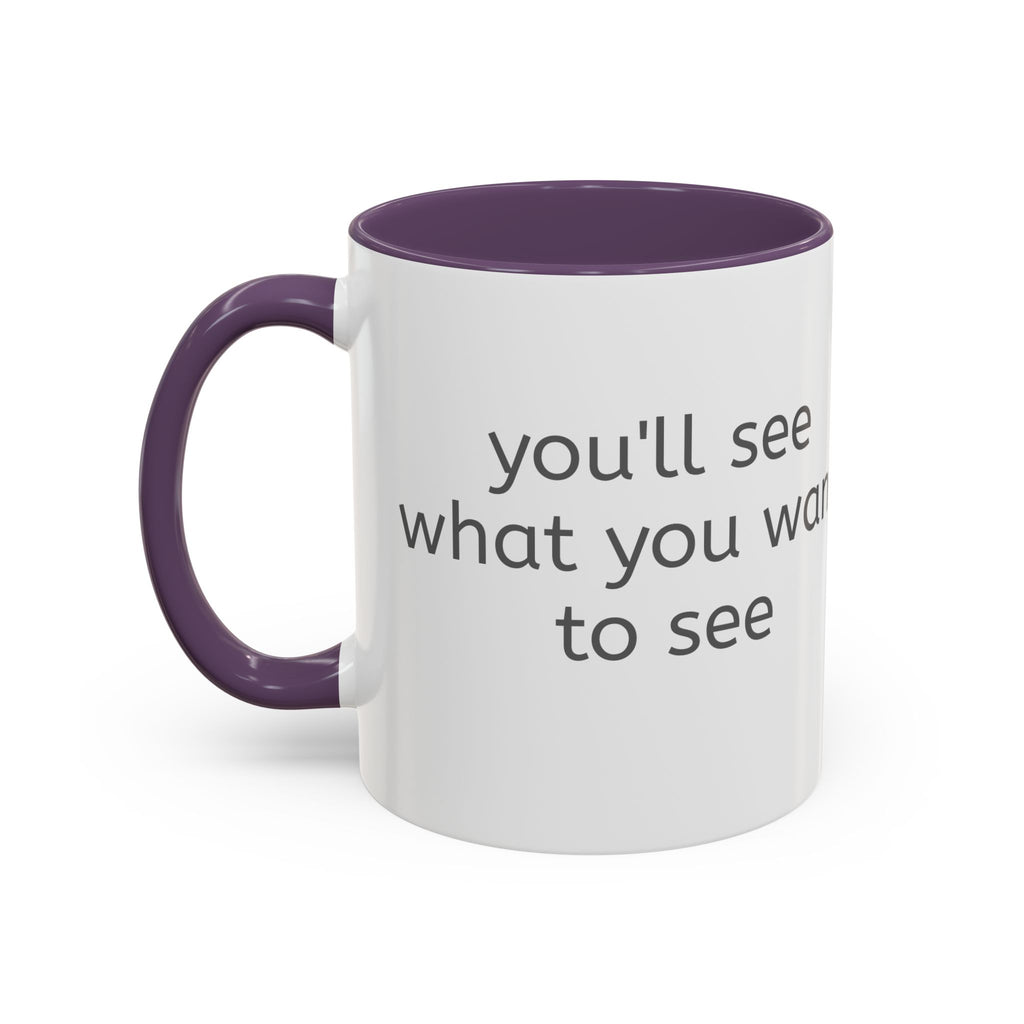 Grey Font Theory Accent Coffee Mug — Minimalist Typography Coffee Cup