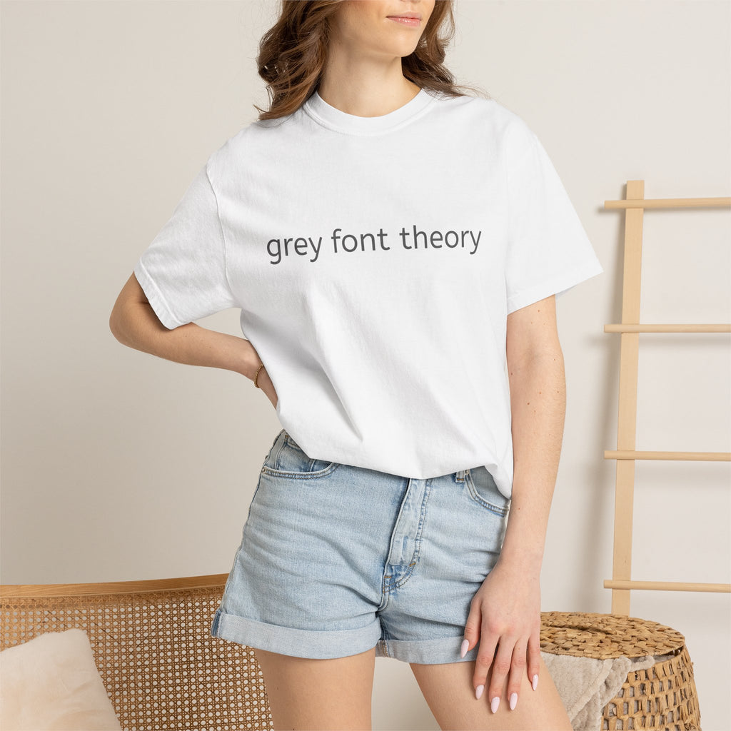 Grey Font Theory T-Shirt - Logo