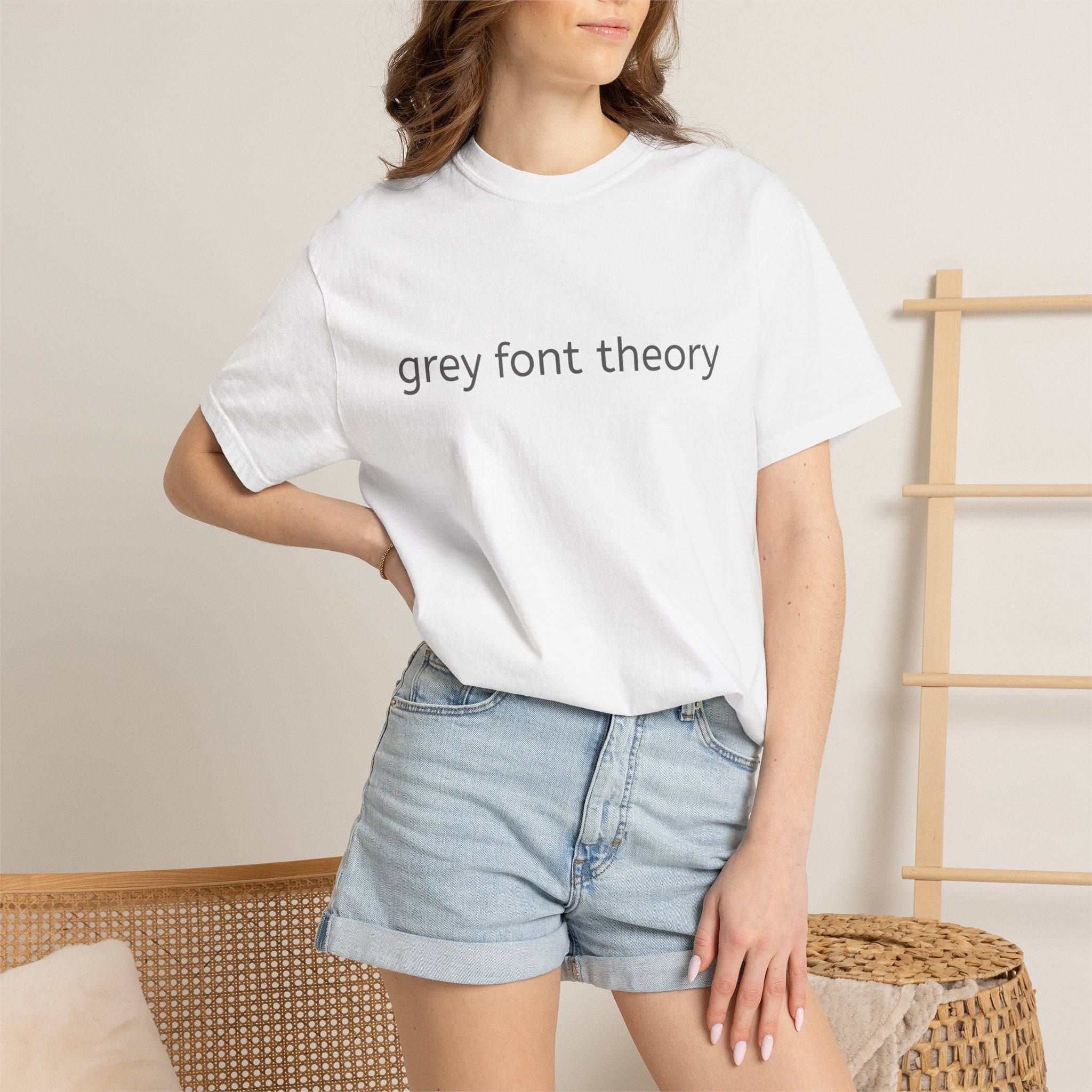 Grey Font Theory T-Shirt - Logo